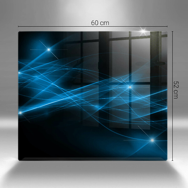 De vidrio templado Humo azul abstracto