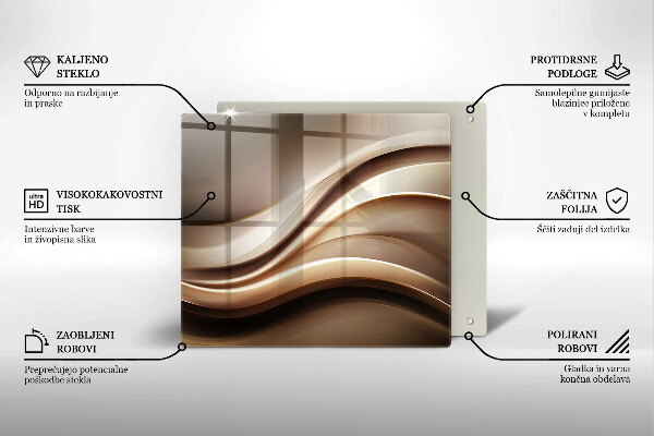 De vidrio templado Líneas suaves de abstracción