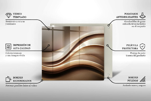 De vidrio templado Líneas suaves de abstracción