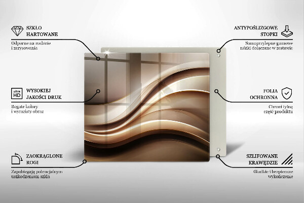 De vidrio templado Líneas suaves de abstracción