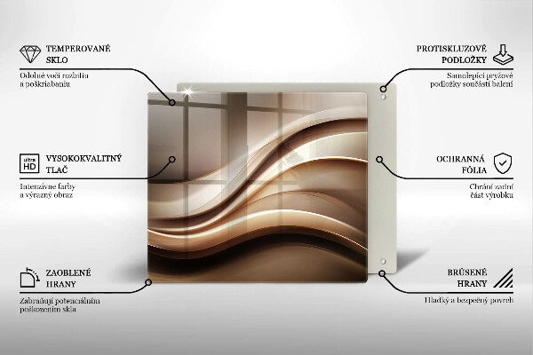 De vidrio templado Líneas suaves de abstracción