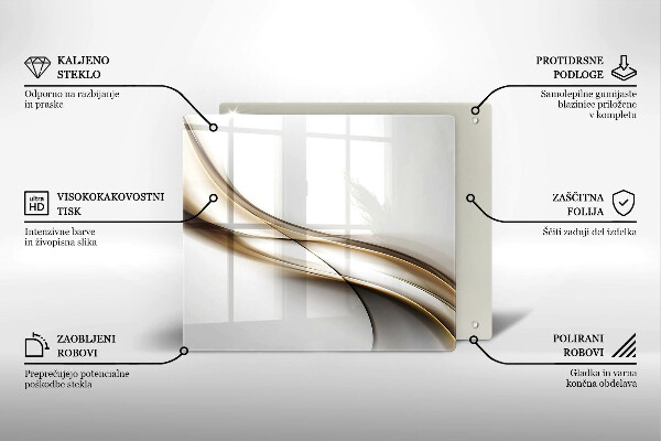 De vidrio templado Abstracción de líneas suaves