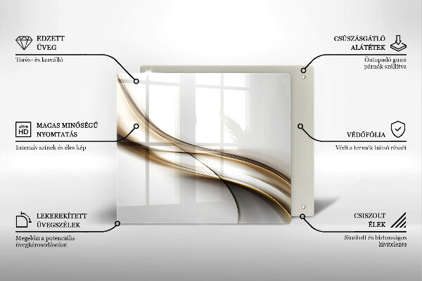 De vidrio templado Abstracción de líneas suaves