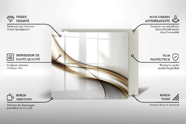 De vidrio templado Abstracción de líneas suaves