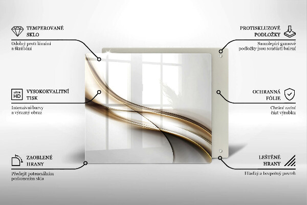 De vidrio templado Abstracción de líneas suaves