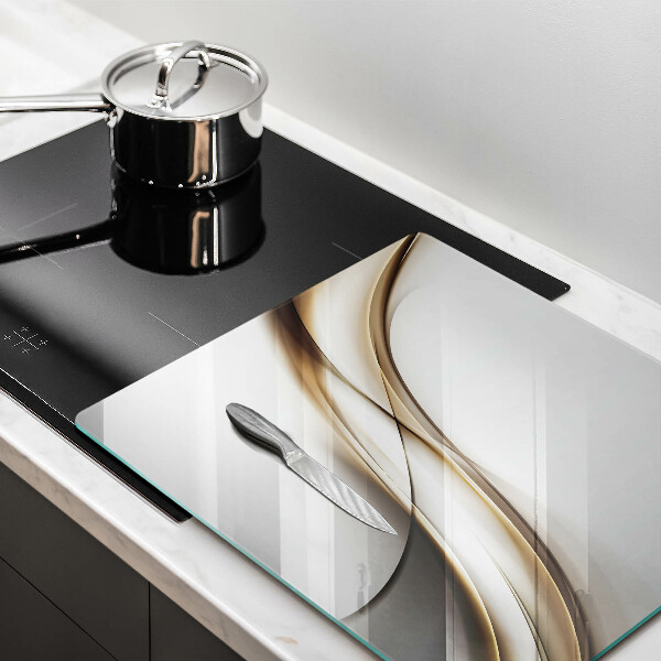 De vidrio templado Abstracción de líneas suaves