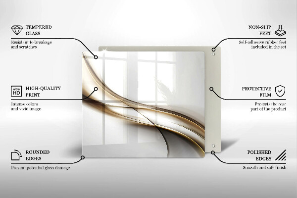 De vidrio templado Abstracción de líneas suaves