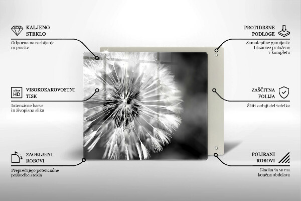 De vidrio templado Un delicado diente de león