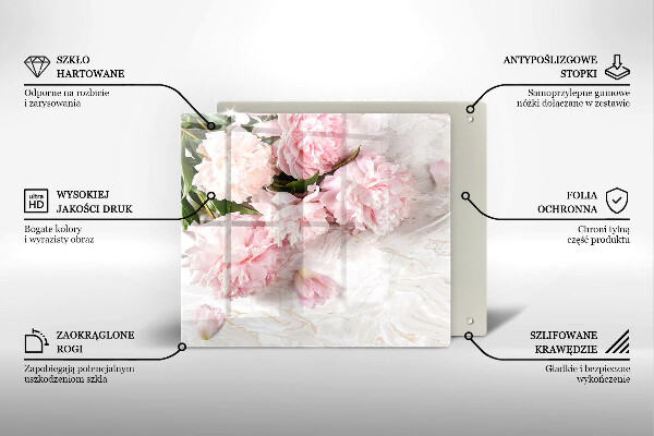 De vidrio templado Flores rosas delicadas