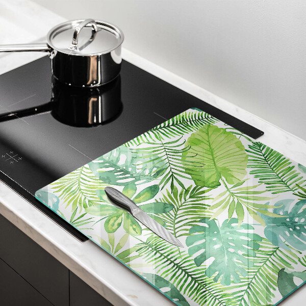 De vidrio templado Hojas boho acuarela