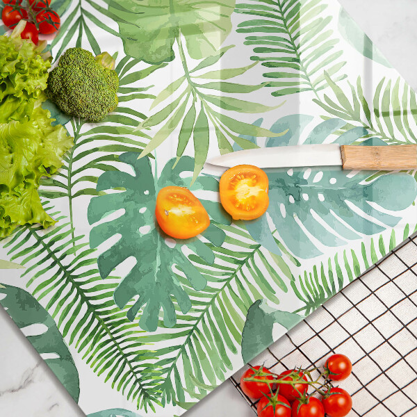 De vidrio templado Hojas boho acuarela