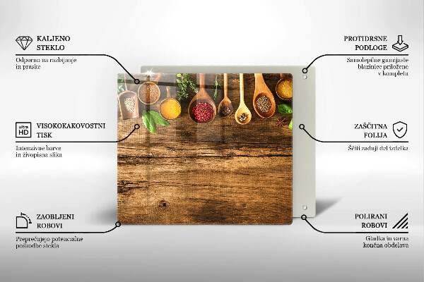 De vidrio templado Cucharas de madera de especias