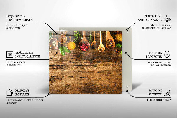 De vidrio templado Cucharas de madera de especias