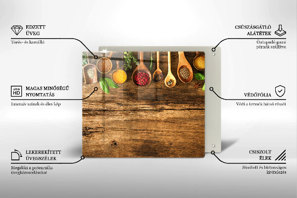 De vidrio templado Cucharas de madera de especias