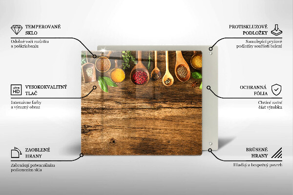 De vidrio templado Cucharas de madera de especias