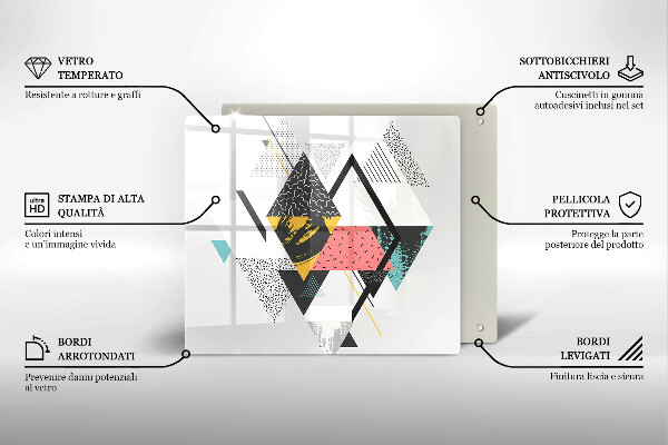 De vidrio templado Triángulos abstractos