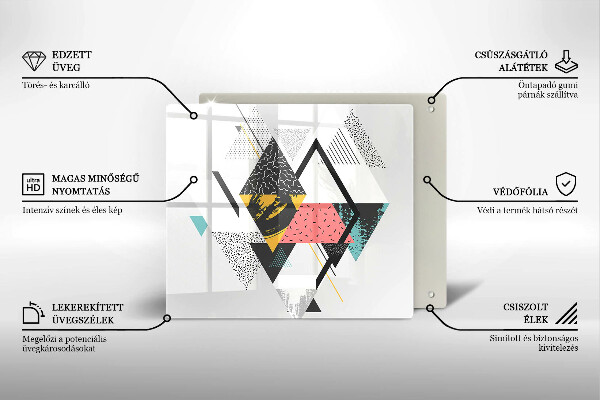 De vidrio templado Triángulos abstractos