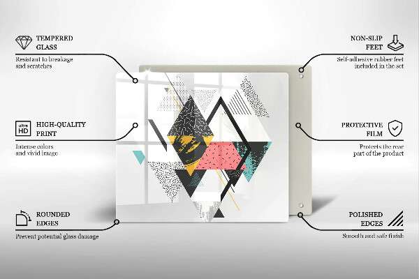 De vidrio templado Triángulos abstractos