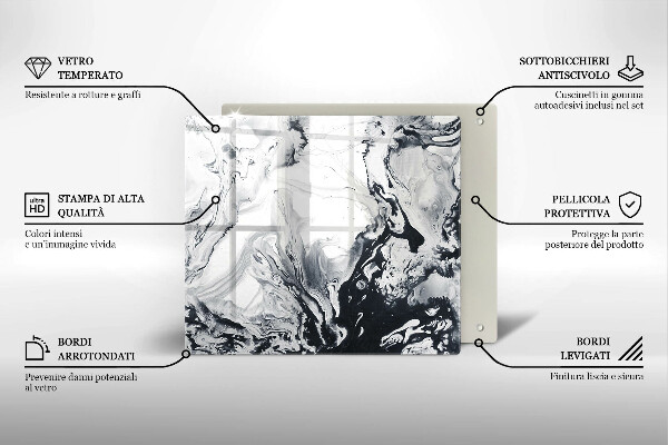 De vidrio templado Abstracción de tinta