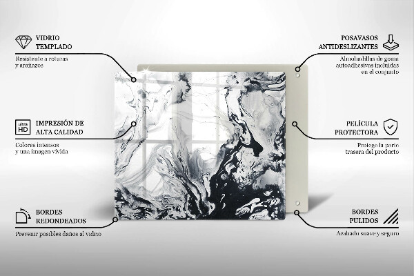 De vidrio templado Abstracción de tinta