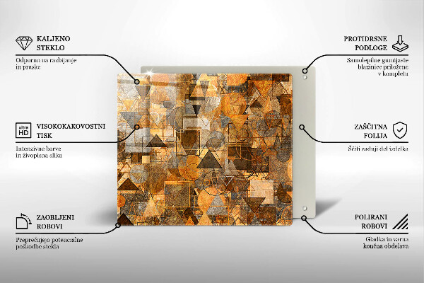 De vidrio templado Patrones sin fisuras de figuras geométricas