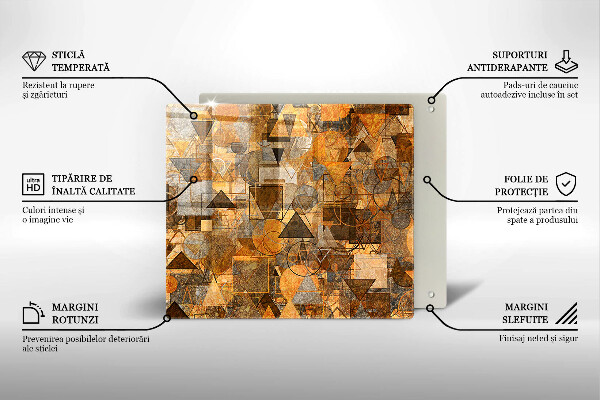 De vidrio templado Patrones sin fisuras de figuras geométricas