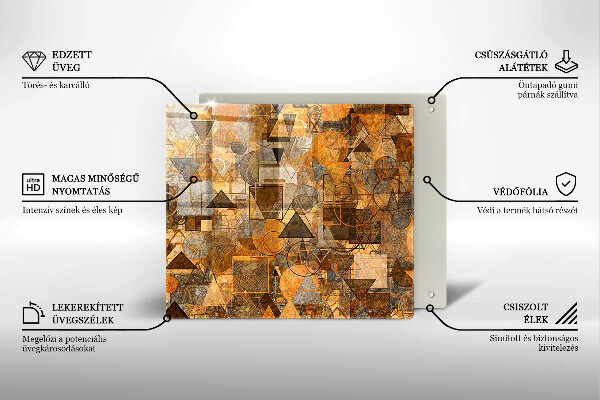 De vidrio templado Patrones sin fisuras de figuras geométricas