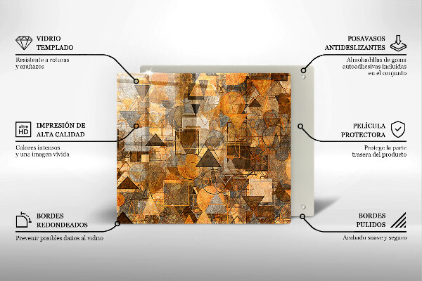 De vidrio templado Patrones sin fisuras de figuras geométricas