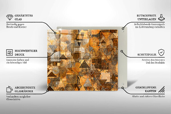 De vidrio templado Patrones sin fisuras de figuras geométricas
