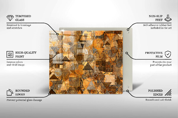 De vidrio templado Patrones sin fisuras de figuras geométricas