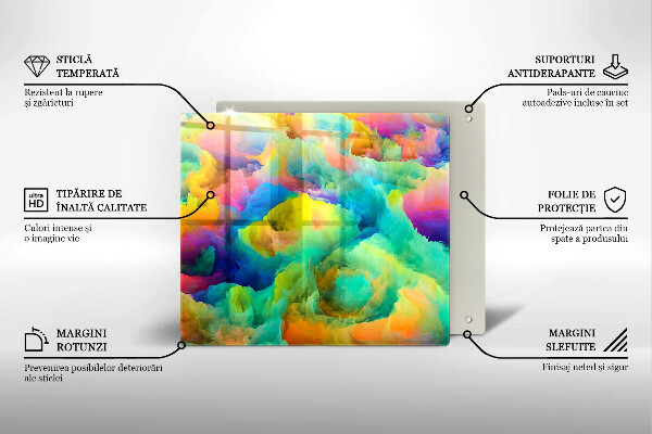 De vidrio templado Abstracción colorida