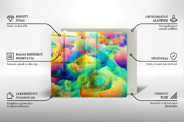 De vidrio templado Abstracción colorida