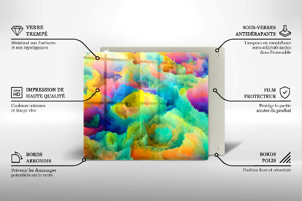 De vidrio templado Abstracción colorida