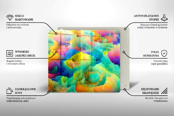 De vidrio templado Abstracción colorida