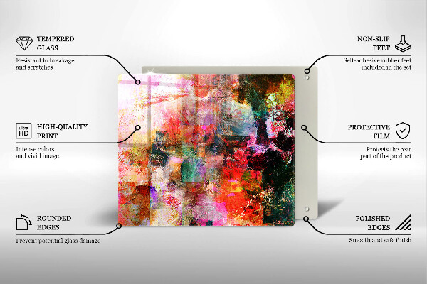 De vidrio templado Abstracción de pintura