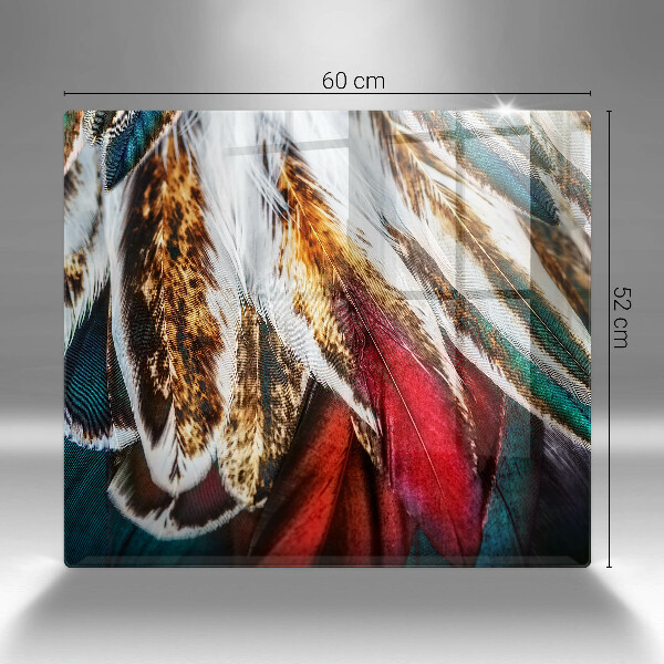 De vidrio templado Plumas de pájaro boho