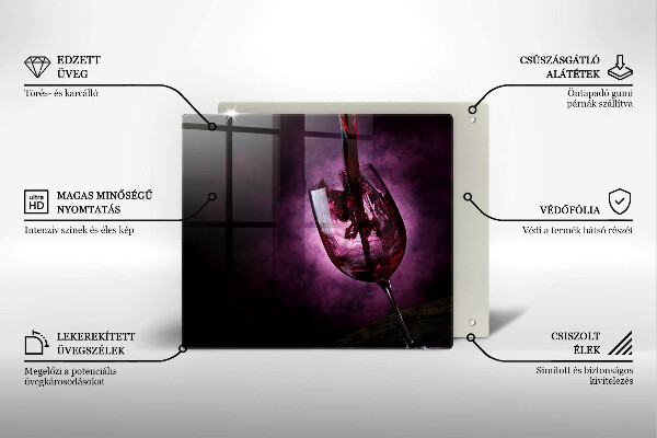 De vidrio templado Una copa de vino