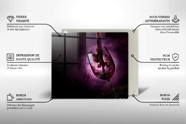 De vidrio templado Una copa de vino