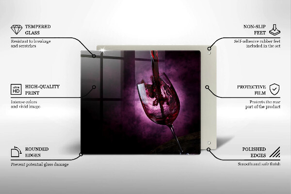 De vidrio templado Una copa de vino