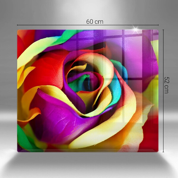 De vidrio templado Pétalos de rosa de colores