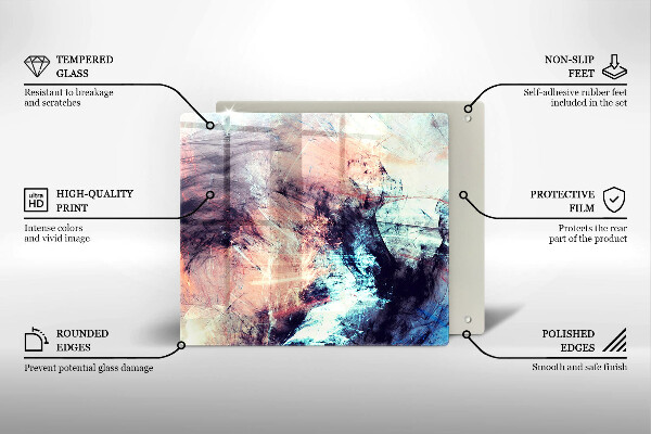 De vidrio templado Abstracción pintada