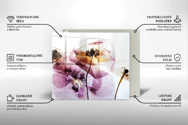 De vidrio templado Flores delicadas