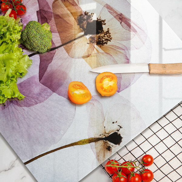 De vidrio templado Flores delicadas