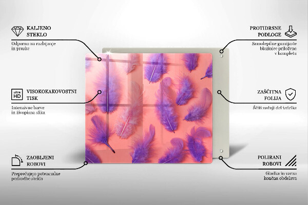 De vidrio templado Plumas esponjosas