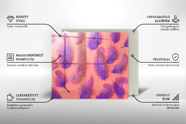 De vidrio templado Plumas esponjosas