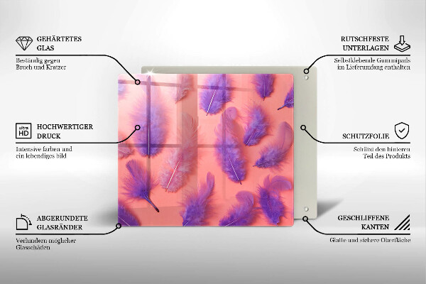 De vidrio templado Plumas esponjosas