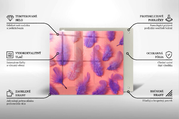 De vidrio templado Plumas esponjosas