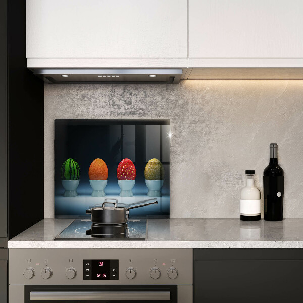 De vidrio templado Huevos de frutas abstractos