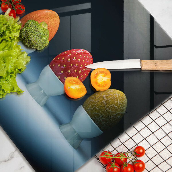 De vidrio templado Huevos de frutas abstractos