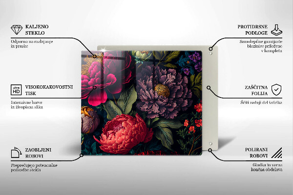 De vidrio templado Hermosas flores